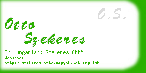 otto szekeres business card